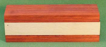 Rattle #1006 - Baby Rattle Blank - Padauk & Yellowheart  $8.49